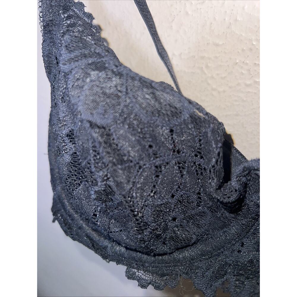 Victorias Secret Black Unlined Underwire Bra 36B Adjustable Straps - Picture 4 of 13